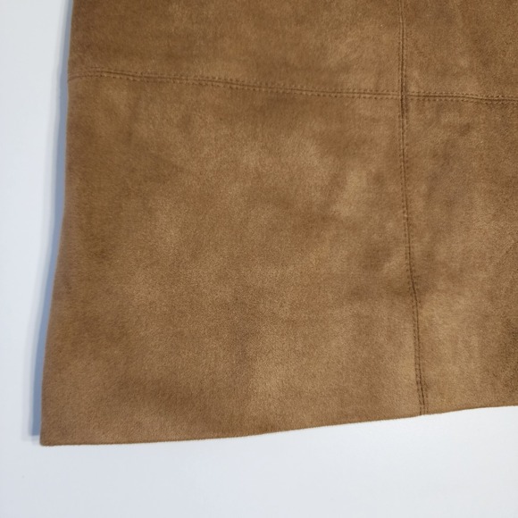 REITMANS Vegan Suede Skirt Womens 14P Faux Leather Ethical Mini Western NEW Boho - Picture 8 of 16